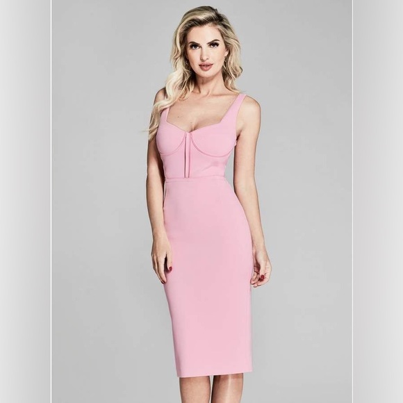 Marciano Pink Midi Dress - Picture 1 of 9